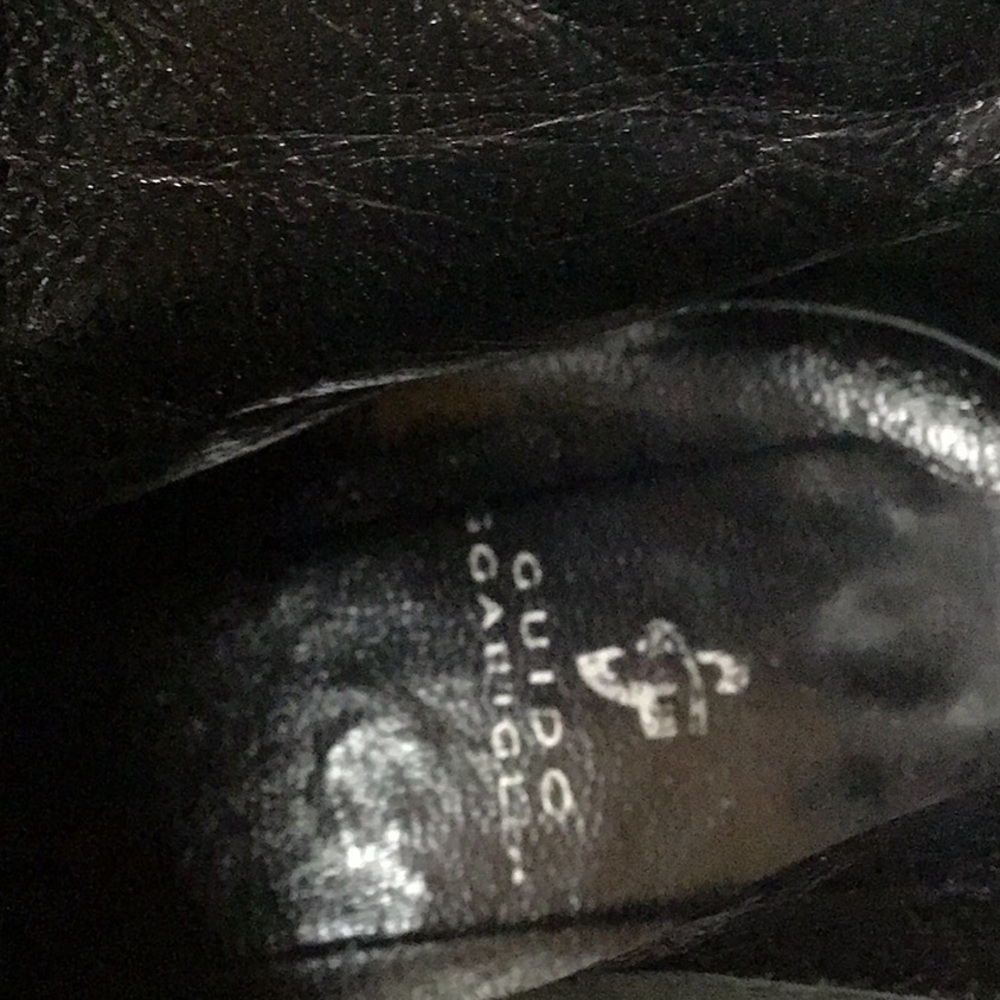 GUIDO SGARIGLIA BLACK LEATHER SQUARE TOE BOOTS SHOES SZ 39 - Picture 11 of 14